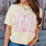 Floral Mama Graphic Butter Yellow Tee - The Nines