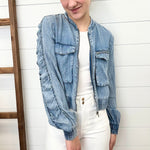 Tencel Gathered Sleeve Jacket - The Nines
