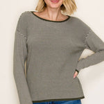 Pinstripe Waffle Tops - 2 colors! - The Nines