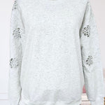 Embroidered Sleeve Pullovers - 3 Colors! - The Nines