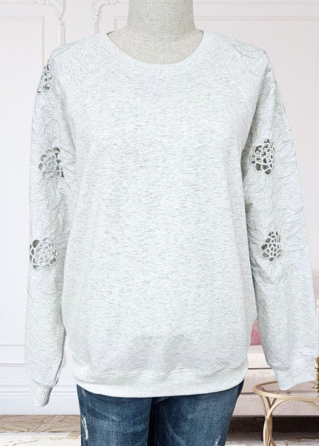 Embroidered Sleeve Pullovers - 3 Colors! - The Nines