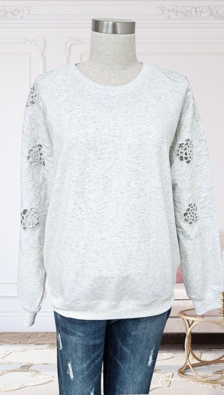 Embroidered Sleeve Pullovers - 3 Colors! - The Nines