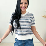 Fair Isle Short Sleeve Sweater - The Nines