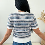 Fair Isle Short Sleeve Sweater - The Nines