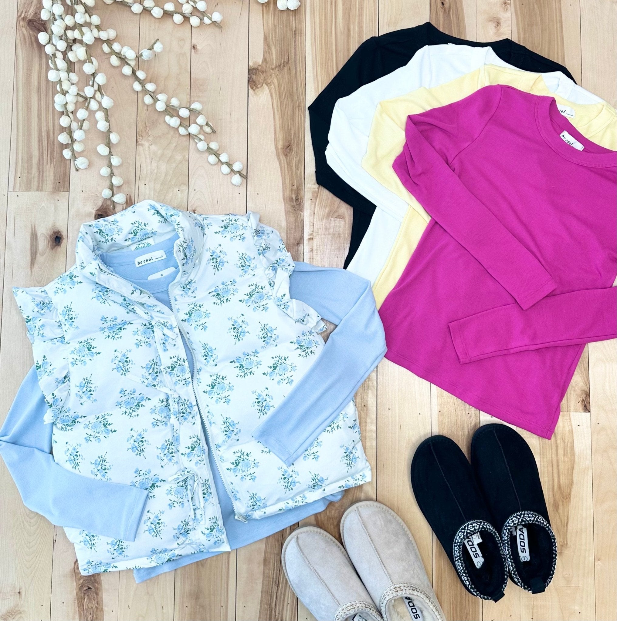 Soft Layering Basic Long Sleeve - 4 Colors! - The Nines