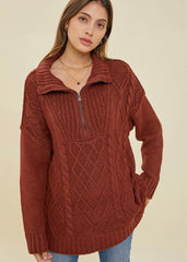 The Lodge Cable Knit Tunic Sweaters - 3 Colors!