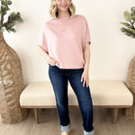 Scuba Soft Blush Dolman Top - The Nines