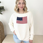 American Flag Boat Neck Sweater - The Nines