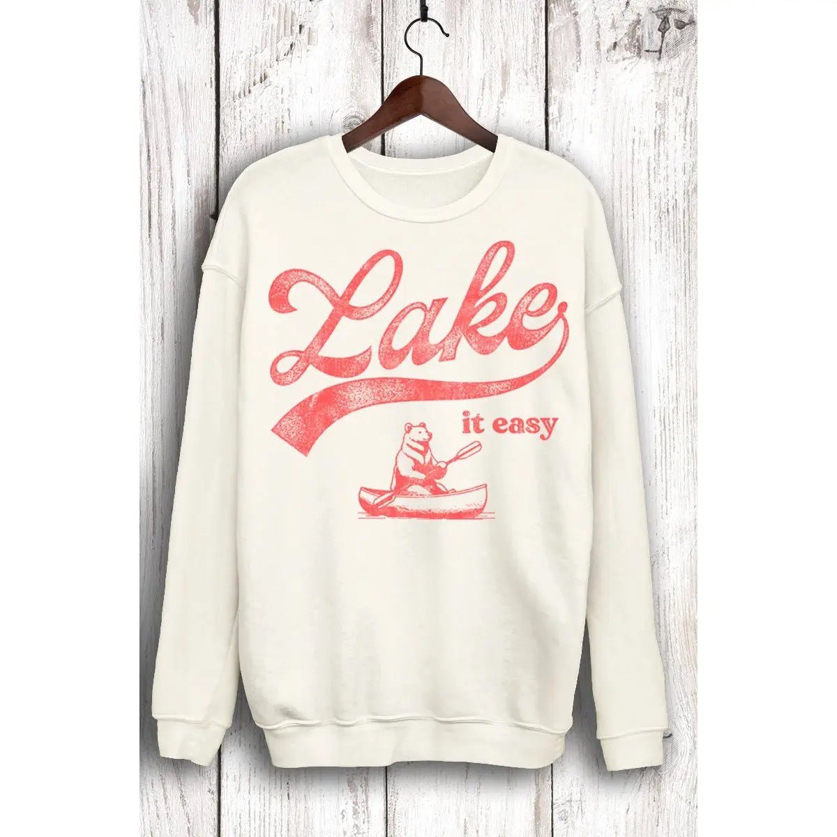 Lake It Easy White Sweatshirt - The Nines