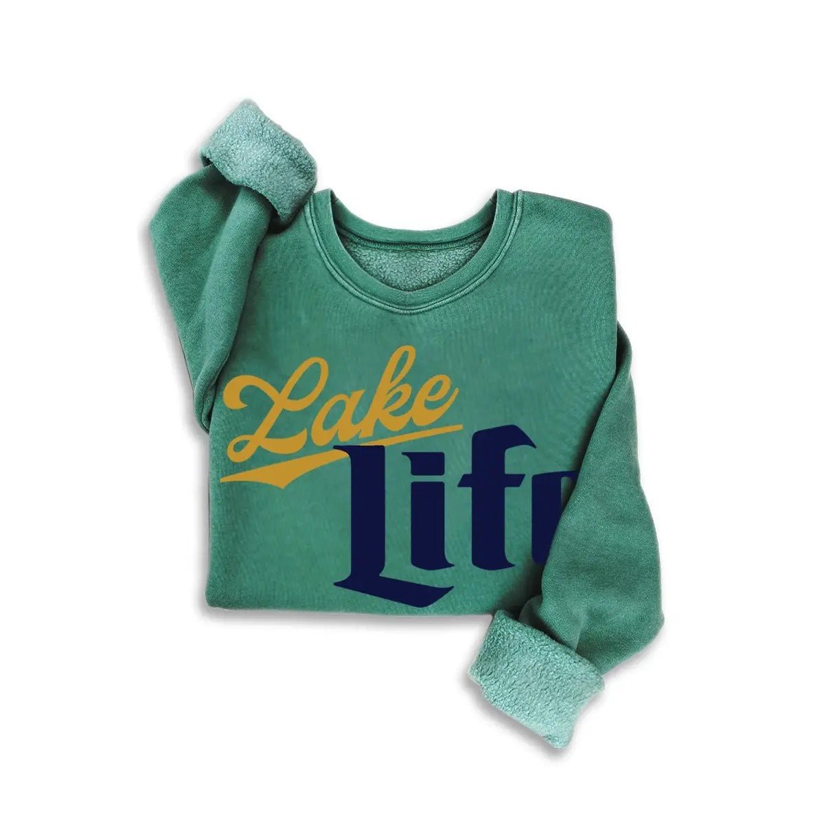 Lake Life Mineral Wash Green Sweatshirt - The Nines