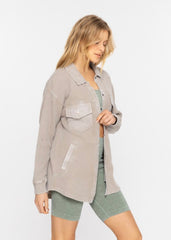 Mineral Wash Snap Button Shirt Jackets - 2 Colors!