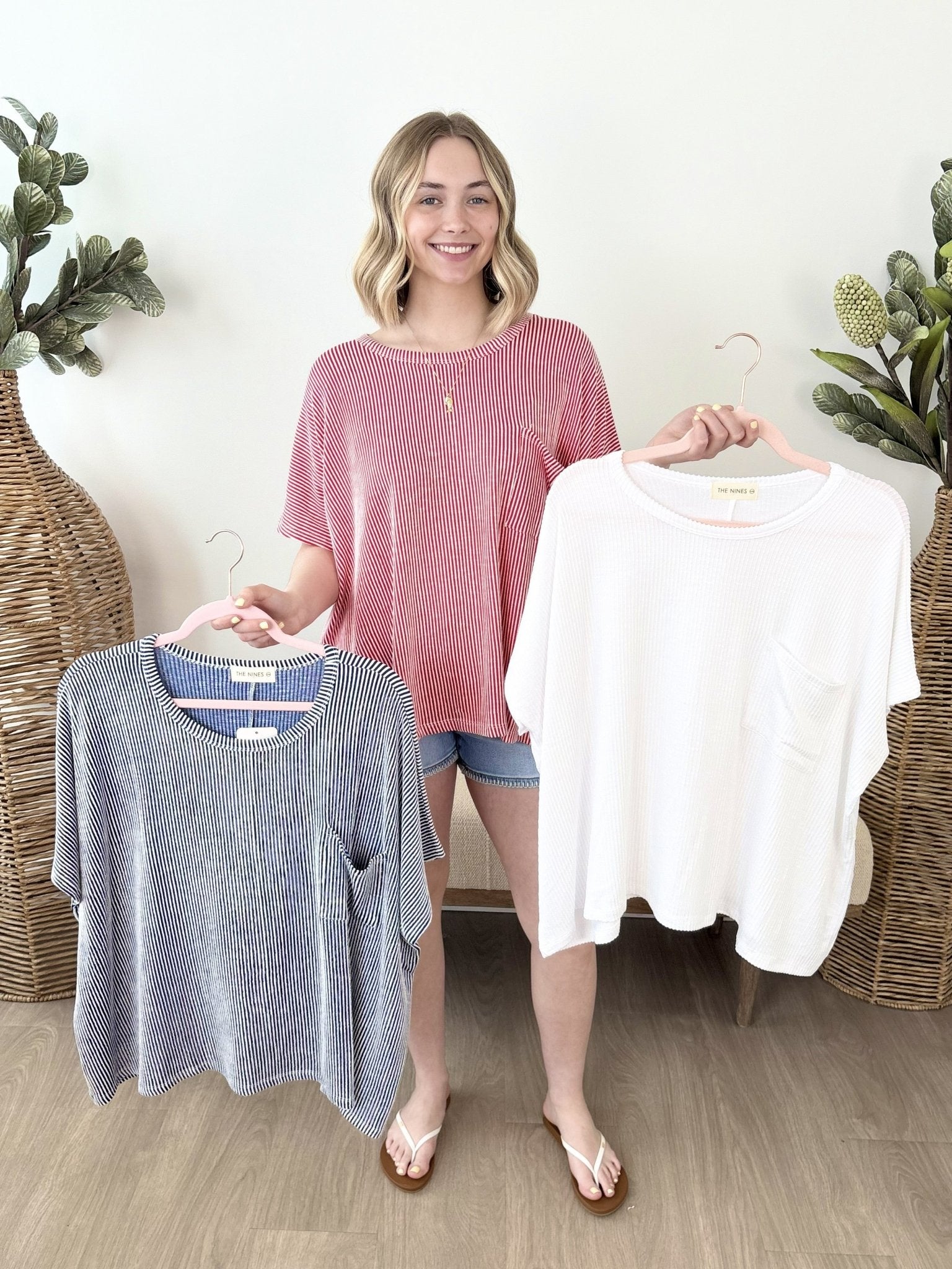 Relaxed Rib Tops - 4 Colors! - The Nines