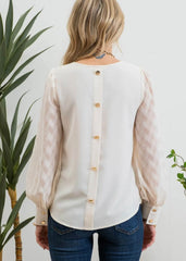 Victoria Button Back Blouses - 2 Colors!