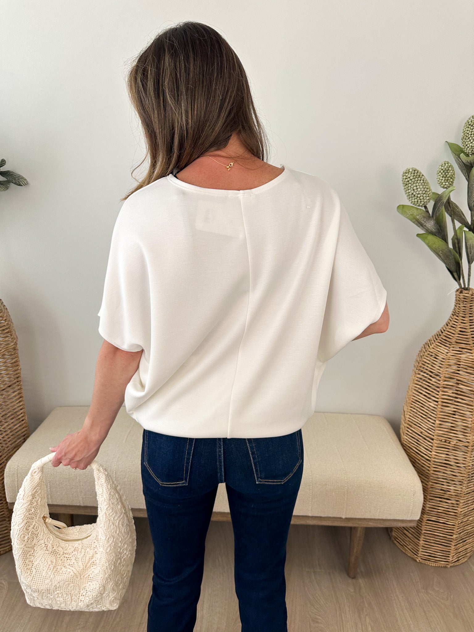 Scuba Soft Blush Dolman Top - The Nines