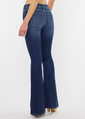 Kan Can Mid Rise Medium Wash Flare Jeans