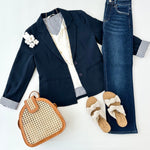 Navy Striped Lined Blazer - FINAL SALE! - The Nines