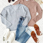 The Rosalie Striped Pullovers - 2 Colors! - The Nines