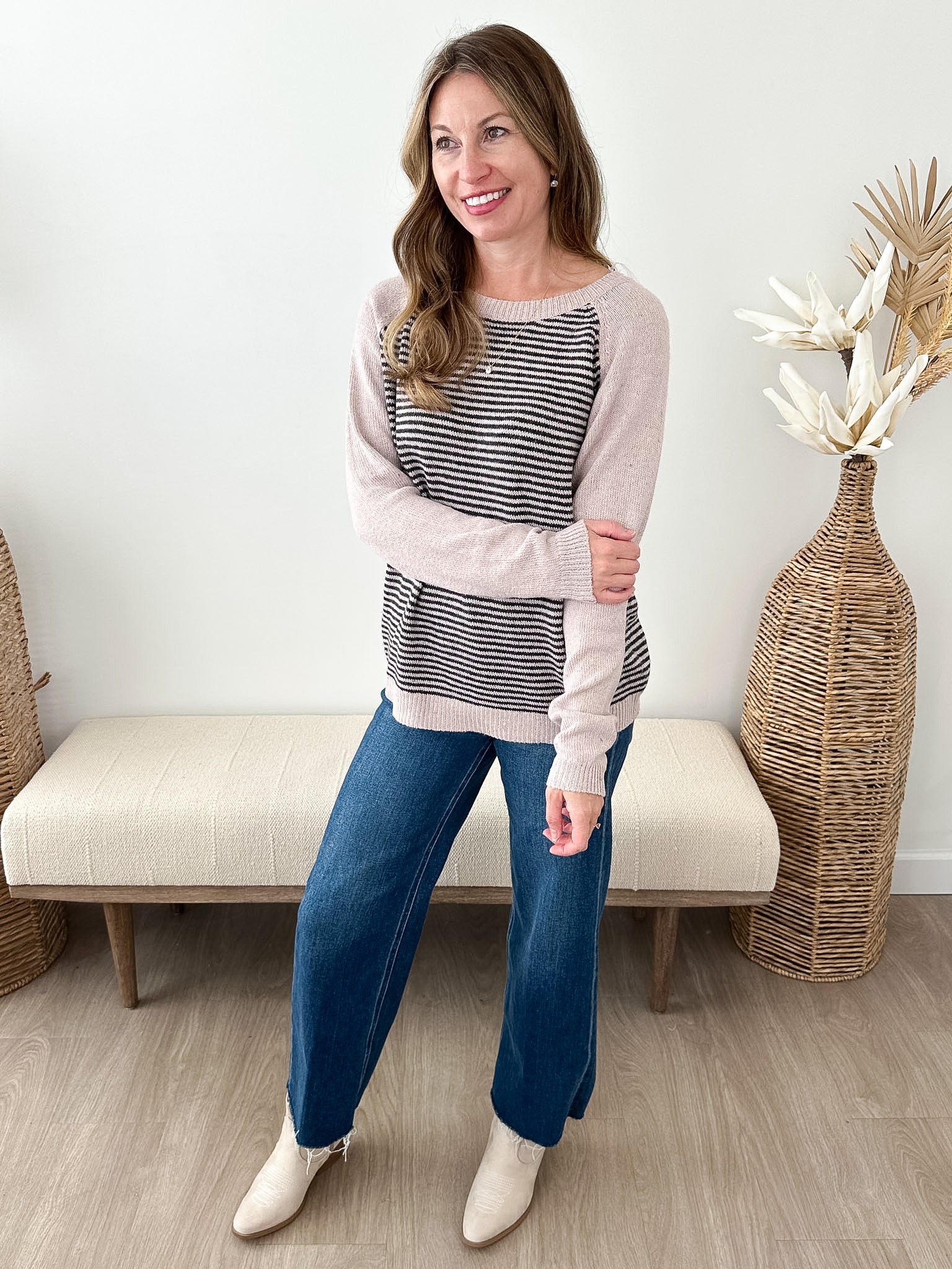 Contrast Striped Sweater - The Nines