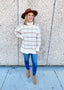 Ginger Snap Grid Tunic Sweater