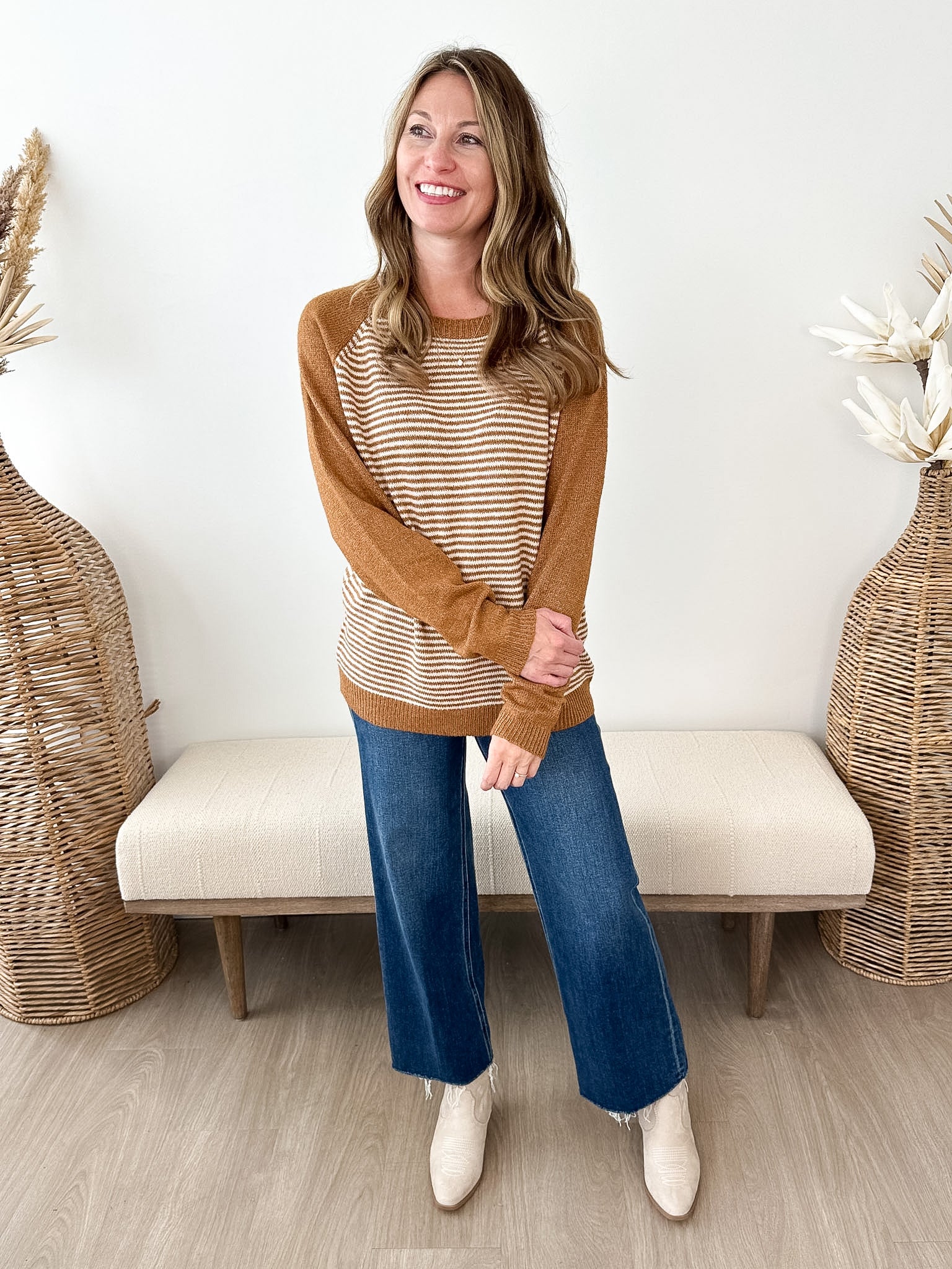 Contrast Striped Sweater - The Nines