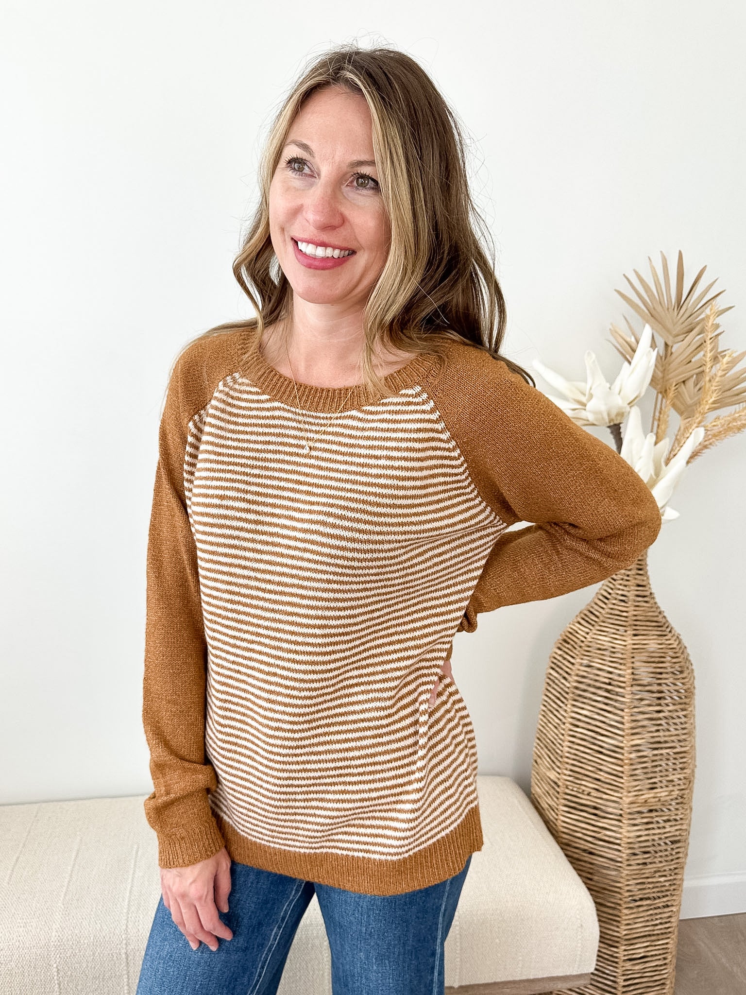 Contrast Striped Sweater - The Nines