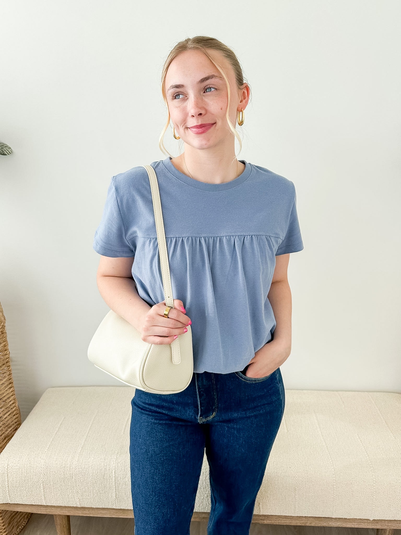 Lightweight Bubble Hem Top - The Nines