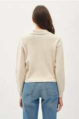 Oatmeal Cropped Sweater Jacket