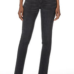 Long KUT Reese High Rise Fab Ab Ankle Straight Leg Black Jeans - The Nines