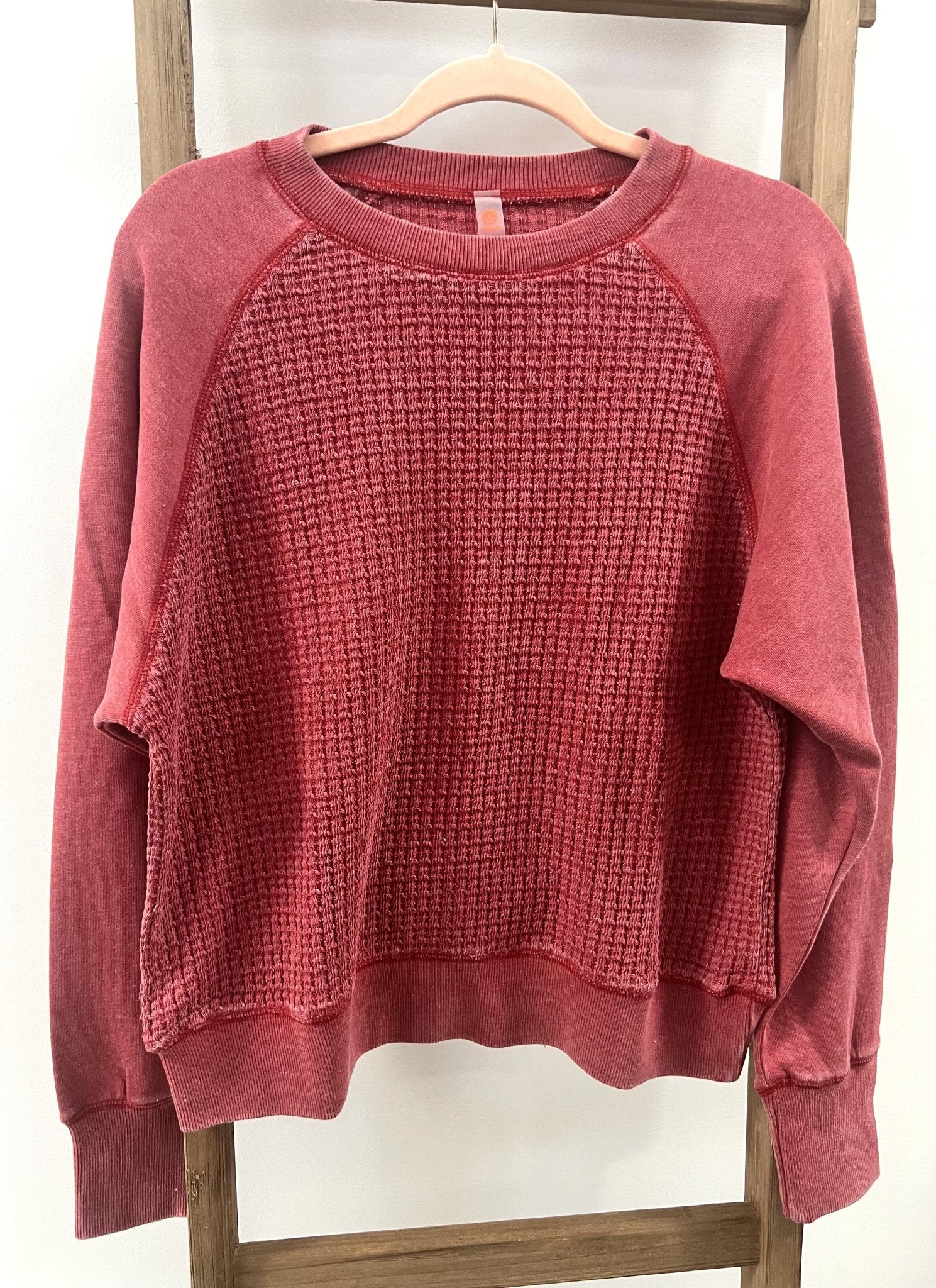Mono B Waffle Pullover - 2 colors! - The Nines