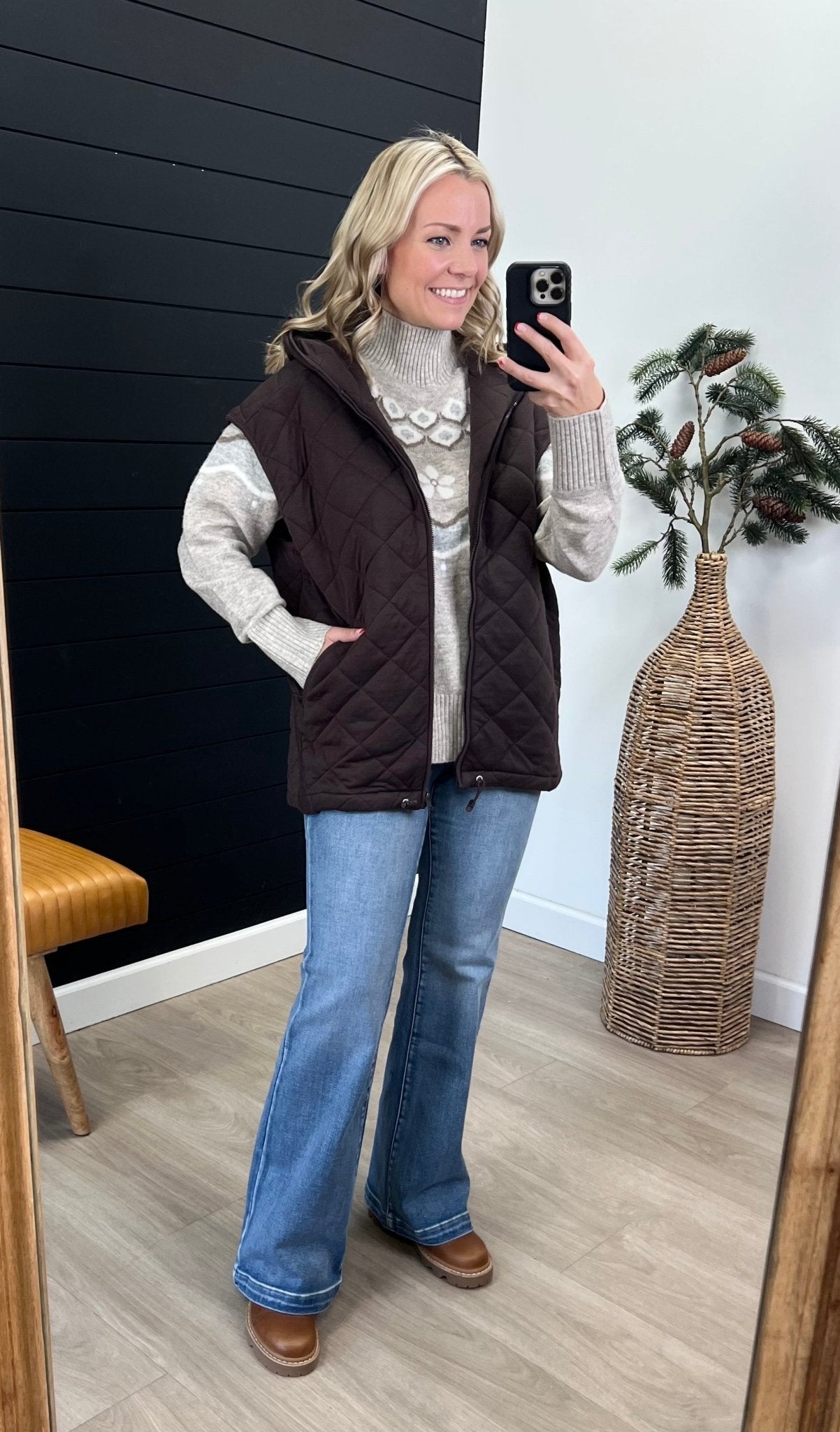 Rae Mode Quilted Hoodie Vest - 3 Colors! - The Nines