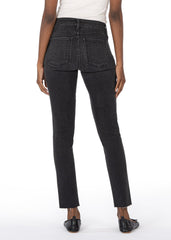 Regular KUT Reese High Rise Fab Ab Ankle Straight Leg Black Jeans