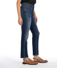 LONG KUT Reese High Rise Fab Ab Ankle Straight Leg Jean