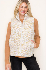 Floral Puffer Vests - 2 Colors! - FINAL SALE