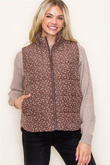 Floral Puffer Vests - FINAL SALE