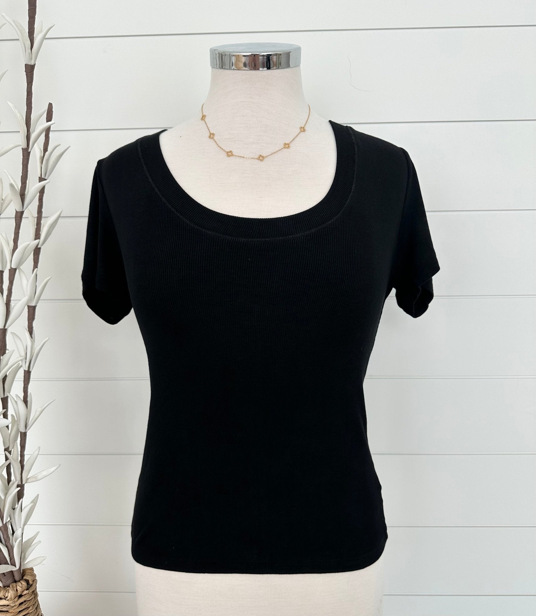 Basic Scoop Neck Top - The Nines
