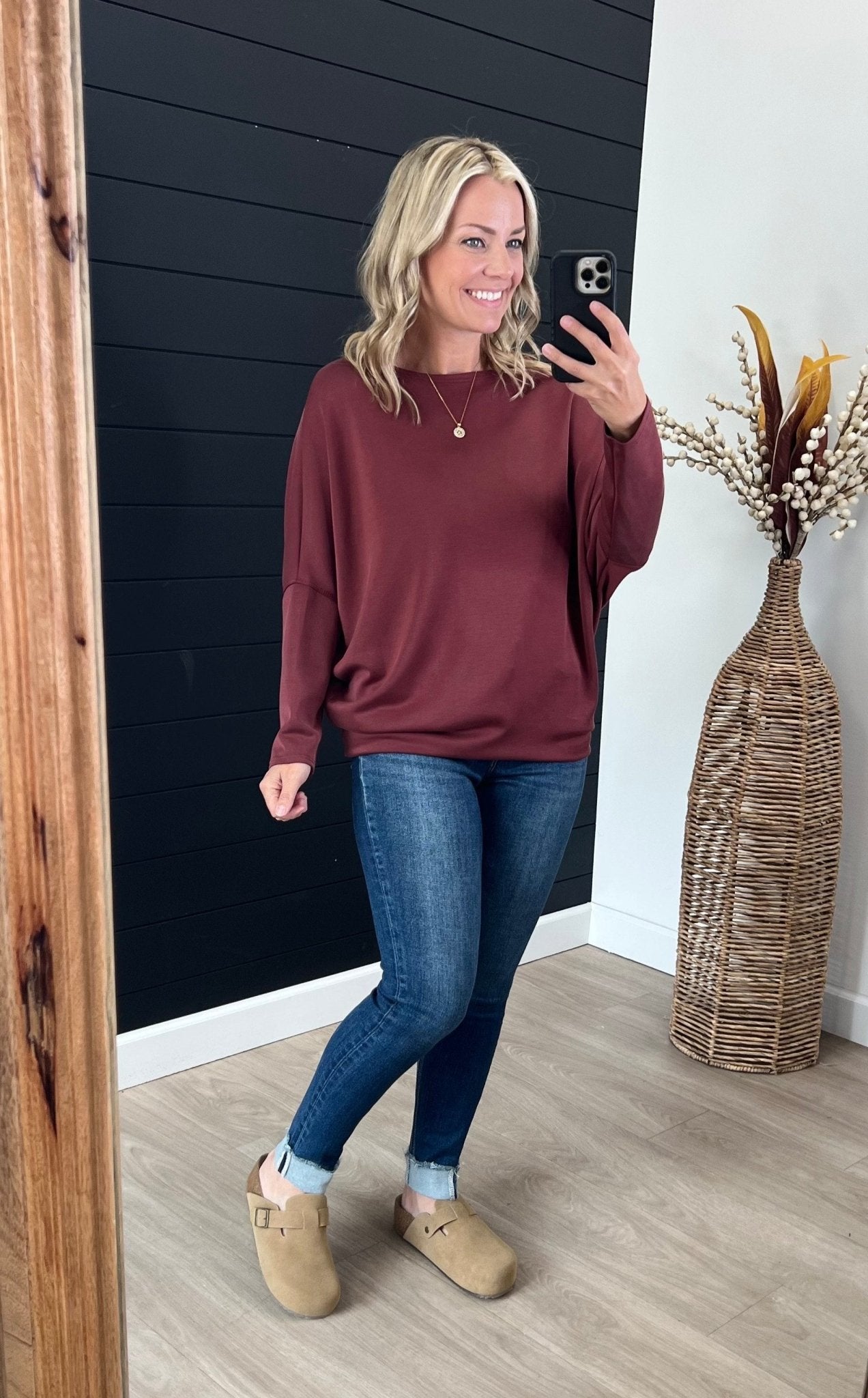 Scuba Long Sleeve Dolman Tops - 7 Colors! - The Nines