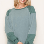 Rileigh Ribbed Top - Sage - The Nines
