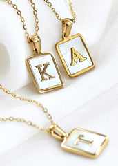 Shell & Gold Initial Necklaces