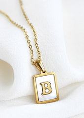 Shell & Gold Initial Necklaces