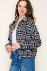 The Andi Plaid Hooded Shacket - 3 Colors! - FINAL SALE