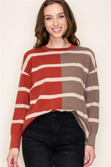 Shades of Fall Contrast Pullovers - 2 Colors! - FINAL SALE