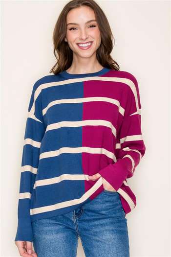 Shades of Fall Contrast Pullovers - 2 Colors! - FINAL SALE