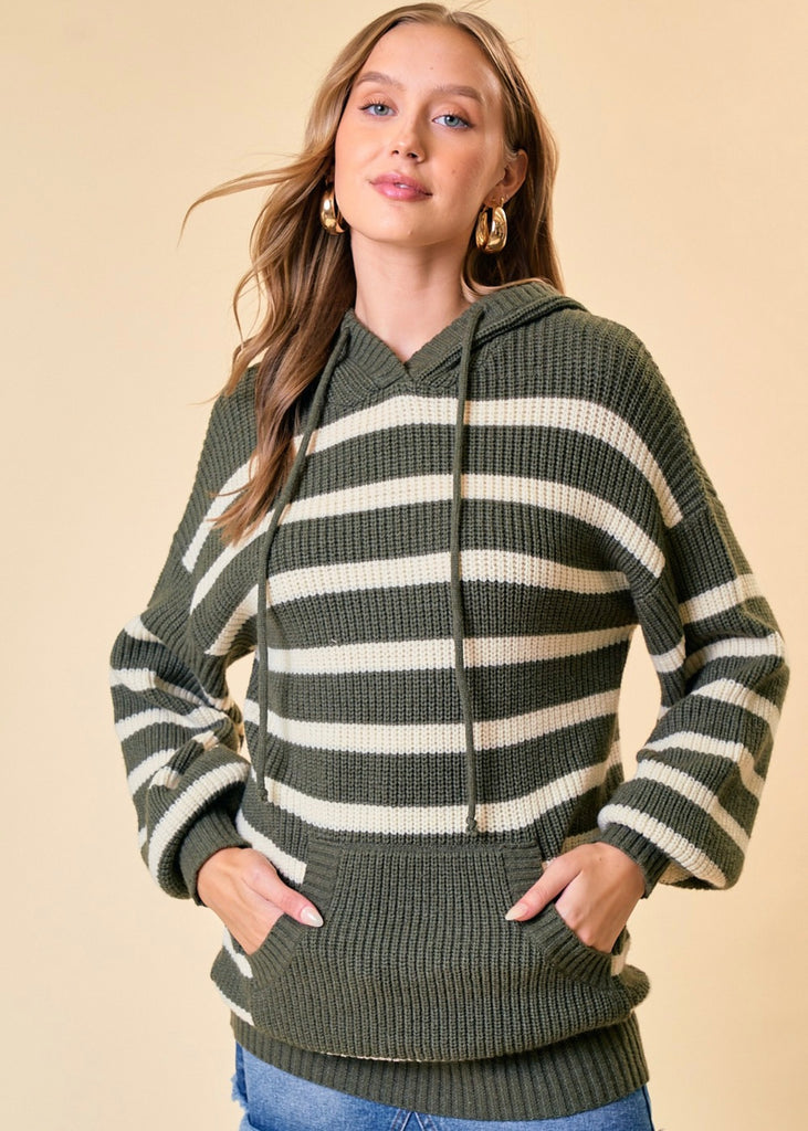 FINAL SALE - Striped Knit Hoodies - 2 Colors! – The Nines