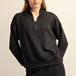 Luxe Scuba Half Zip Pullovers - 7 Colors! - The Nines