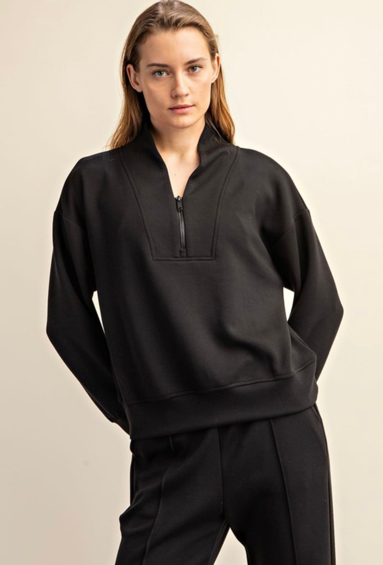 Luxe Scuba Half Zip Pullovers - 7 Colors! - The Nines