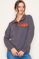 Rowan Quilted Snap Button Pullovers - 2 Colors!