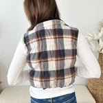 Reversible Cropped Corduroy & Plaid Puffer Vest - 3 colors! - The Nines
