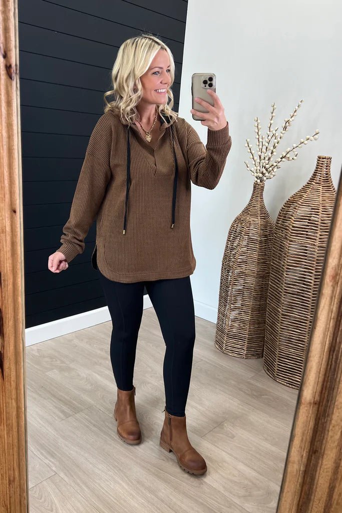 Finding Joy In The Ordinary Textured Striped Hoodie - 2 colors! - The Nines