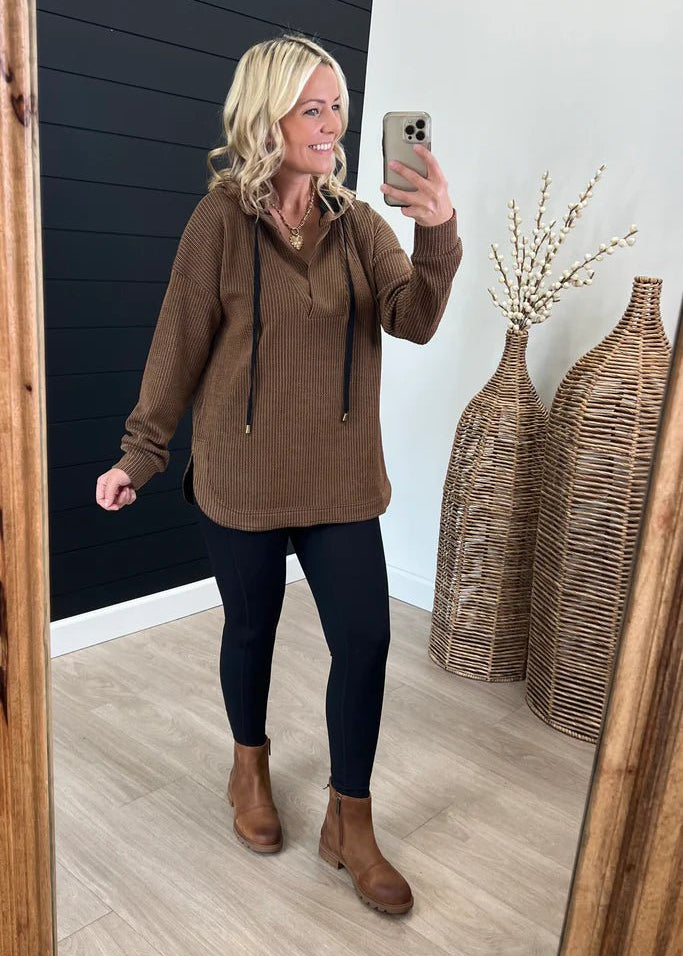 Finding Joy In The Ordinary Textured Striped Hoodie - 2 colors! - The Nines