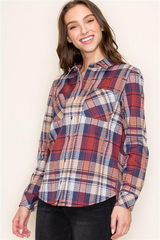 Allie Plaid Knit Tops - 2 Colors!